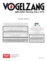 United States Stove VOGELZANG TR007E Manual preview