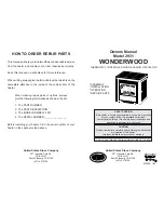 Preview for 1 page of United States Stove WONDERWOOD 2931 Owner'S Manual