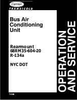 United Technologies Carrier TRANSICOLD 68RM35-604-20 Operation And Service preview