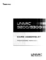 UNIVAC 9200 Programmer'S Reference Manual preview