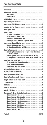 Preview for 2 page of Universal Electronics MTS 2150 User Manual