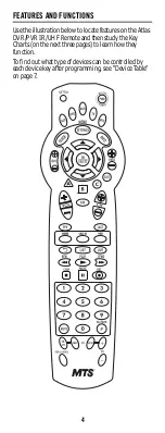 Preview for 4 page of Universal Electronics MTS 2150 User Manual