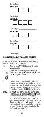 Preview for 10 page of Universal Electronics MTS 2150 User Manual