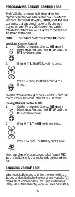 Preview for 15 page of Universal Electronics MTS 2150 User Manual