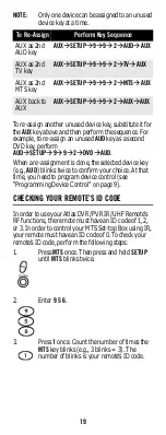 Preview for 19 page of Universal Electronics MTS 2150 User Manual