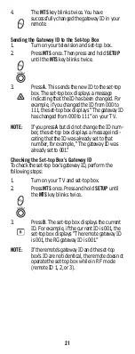 Preview for 21 page of Universal Electronics MTS 2150 User Manual