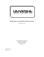 Preview for 1 page of Universal Laser Systems ULS 1720C Operation And Maintenance Manual