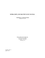 Universal Laser Systems ULS1750C Operation And Maintenance Manual preview