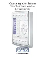 Preview for 1 page of Universal Remote Control Complete Control KP-900 Owner'S Manual