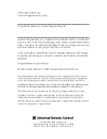 Preview for 2 page of Universal Remote Control Complete Control KP-900 Owner'S Manual