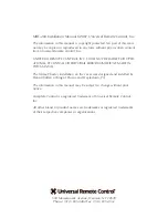 Preview for 2 page of Universal Remote Control Complete Control MRF-260 Installation Manual