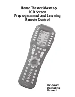 Preview for 1 page of Universal Remote Control Home Theater Master MX-500 Operating Manual