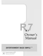 Preview for 1 page of Universal Remote Control R7 - SPECS SHEET Owner'S Manual