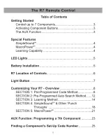 Preview for 3 page of Universal Remote Control R7 - SPECS SHEET Owner'S Manual