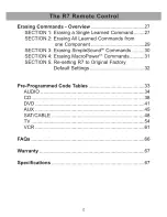 Preview for 4 page of Universal Remote Control R7 - SPECS SHEET Owner'S Manual