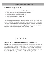 Preview for 10 page of Universal Remote Control R7 - SPECS SHEET Owner'S Manual