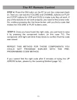 Preview for 15 page of Universal Remote Control R7 - SPECS SHEET Owner'S Manual