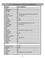 Preview for 61 page of Universal Remote Control R7 - SPECS SHEET Owner'S Manual