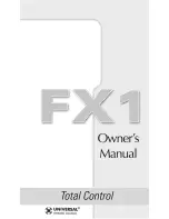 Universal Remote Control TOTAL CONTROL FX-1 Owner'S Manual preview