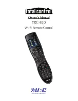 Preview for 1 page of Universal Remote Control TRC-820 Owner'S Manual