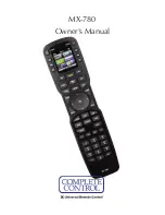 Universal Remote MX-780 Owner'S Manual preview