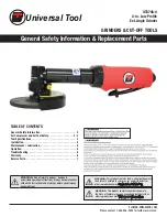 Preview for 1 page of Universal Tool UT8748-4 Safety Information Manual