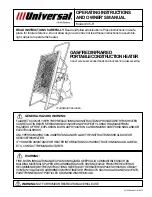 Universal 35-R Operating Instructions And Owner'S Manual preview