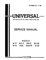 Preview for 1 page of Universal M-12 Service Manual