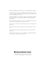 Preview for 2 page of Universal MRF-260 Installation Manual