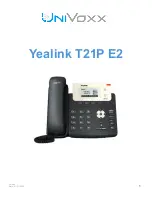 Univox Yealink T21P E2 Quick Start Manual preview