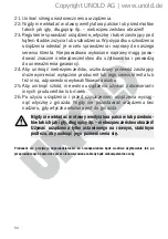 Preview for 54 page of Unold 86940 Instructions For Use Manual