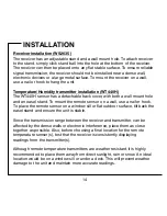 Preview for 14 page of UPM WS2635 Owner'S Manual