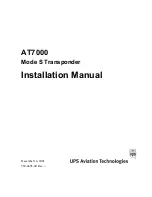 UPS Aviation Technologies AT7000 Installation Manual preview