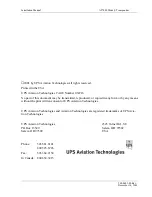 Preview for 2 page of UPS Aviation Technologies AT7000 Installation Manual