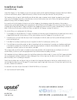 Preview for 4 page of Upsite SF001-PR5 Installation Manual