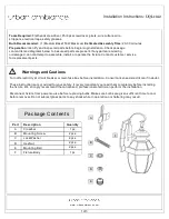 urban ambiance Cambridge UQL1142 Installation Instructions preview