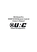 URC MX-HomePro MXHP-R500 Owner'S Manual preview