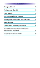 Preview for 4 page of URC TRF-GE1 Owner'S Manual