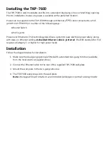 Preview for 5 page of URC URCTKP7600 User Manual