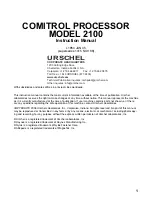 Preview for 79 page of Urschel COMITROL 2100 Instruction Manual