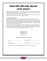 Preview for 59 page of USAutomatic PATRIOT RSL Installation & Owner'S Manual