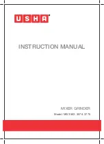 usha MG 3563 Instruction Manual preview