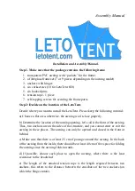 Preview for 1 page of Uspech LetoTent Assembly Manual