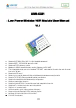 Preview for 1 page of USR IOT USR-C321 User Manual