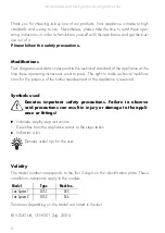 Preview for 2 page of V-ZUG Coin System 1 Operating Instructions Manual