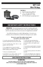 Preview for 2 page of VacuMaid WP112K Quick Start Manual