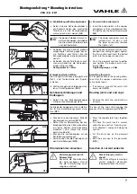 Preview for 7 page of Vahle KBSL Mounting Instructions - Maintenance