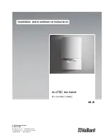 Vaillant ECOTEC EXCLUSIVE 627 VU 256/5-7 Installation And Maintenance Instructions Manual preview