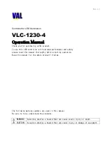 Preview for 1 page of VAL VLC-1230-4 Operation Manual