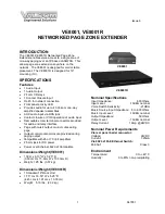 Valcom VE8001 Manual preview